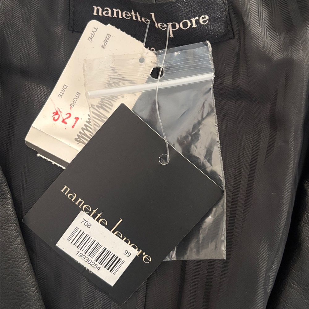 Nanette Lepore Black and White Patterned Blazer - Picture 7 of 8
